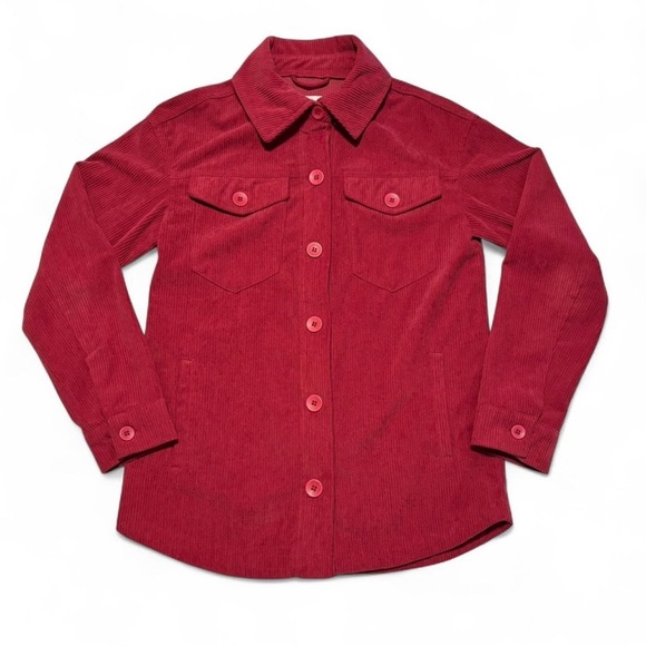 Avec Les Filles Tops - Avec Les Filles Women's XS Corduroy Shacket Shirt Jacket Pink